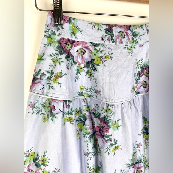 GANNI Floral Midi Skirt Quilted - Picture 4 of 10